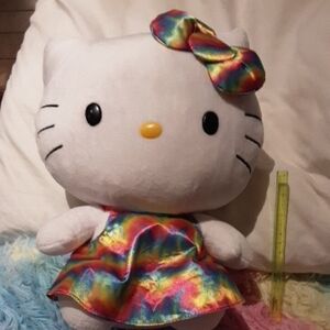 Hello Kitty Plush with Rainbow Dress and Bow XL